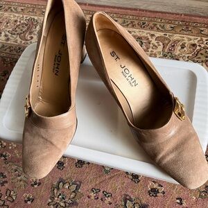 St. John Women's Tan Suede Shoes